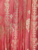 Light Pink Floral Designed Tissue Silk Gown