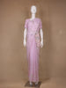 Light Pink Floral Motif Sequin Designed Organza Designer Saree - Diadem