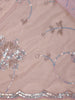 Light Pink Floral Motif Sequin Designed Organza Designer Saree - Diadem