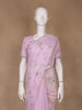 Light Pink Floral Motif Sequin Designed Organza Designer Saree - Diadem