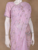 Light Pink Floral Motif Sequin Designed Organza Designer Saree - Diadem