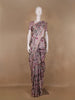 Light Pink Floral Printed Tussar Silk Saree - Diadem
