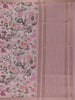 Light Pink Floral Printed Tussar Silk Saree - Diadem