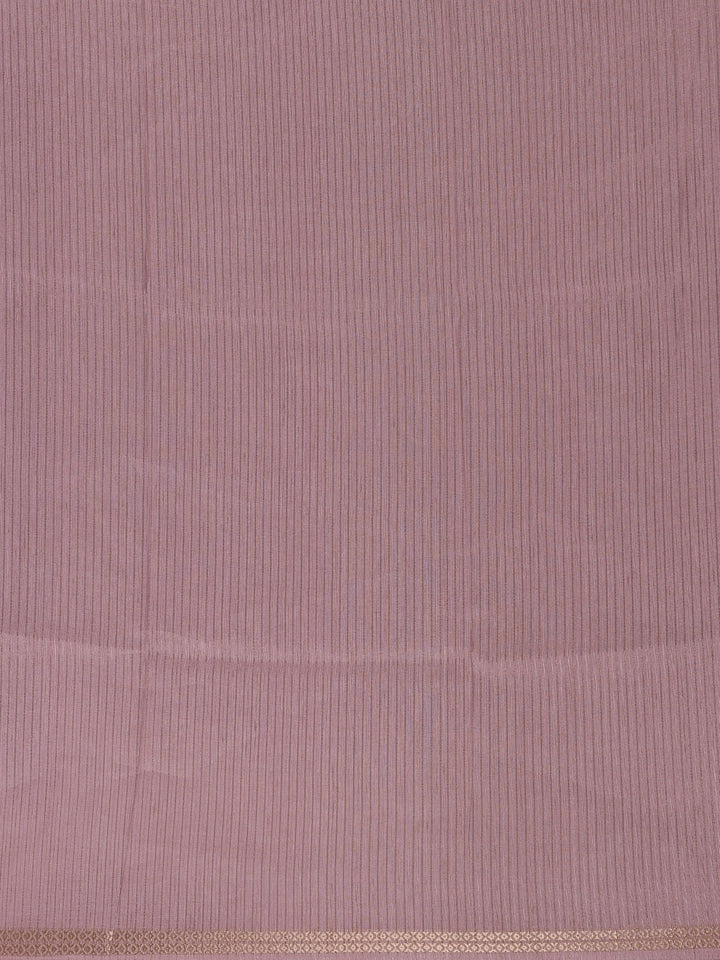 Light Pink Floral Printed Tussar Silk Saree - Diadem