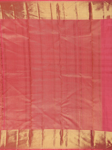 Light Pink Floral Woven Motifs Pure Kanchipuram Tissue Silk Saree - Diadem