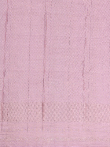Light Pink Floral Woven Pure Kanchipuram Silk Saree - Diadem