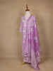 Light Purple Floral Design Printed Cotton Salwar Suit - Diadem