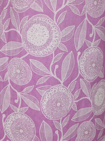 Light Purple Floral Design Printed Cotton Salwar Suit - Diadem