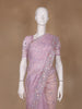 Light Purple Floral Designed Organza Designer Saree - Diadem