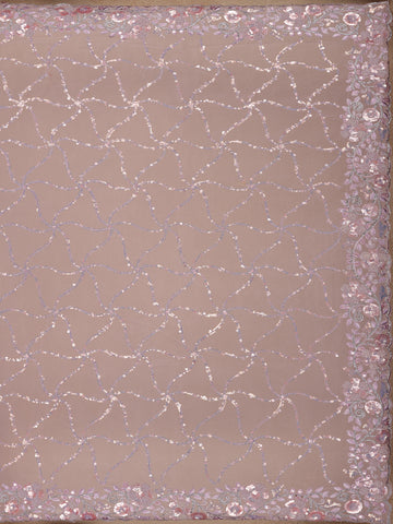 Light Purple Floral Designed Organza Designer Saree - Diadem