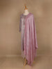 Light Purple Floral Designed Printed Cotton Salwar Suit - Diadem