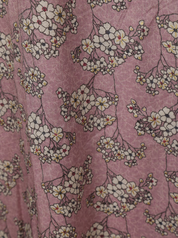Light Purple Floral Designed Printed Cotton Salwar Suit - Diadem