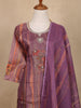 Light Purple Floral Designed Tissue Silk Salwar Suit - Diadem