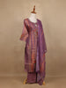 Light Purple Floral Designed Tissue Silk Salwar Suit - Diadem