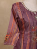 Light Purple Floral Designed Tissue Silk Salwar Suit - Diadem