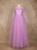 Light Purple Glitter Net Ball Gown - Diadem