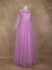 Light Purple Glitter Net Ball Gown - Diadem
