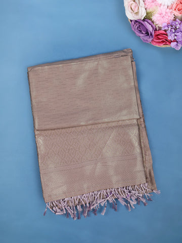 Light Purple Minimal Design Woven Tissue Silk Saree - Diadem