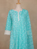 Light Turquoise Blue Floral printed Cotton Salwar Suit - Diadem