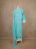 Light Turquoise Blue Floral printed Cotton Salwar Suit - Diadem