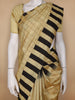 Light Yellow Checkered Semi Tussar Saree - Diadem