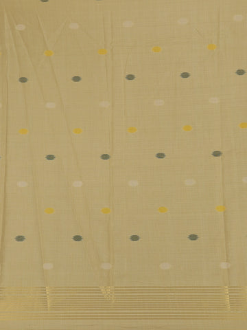 Light Yellow Checkered Semi Tussar Saree - Diadem