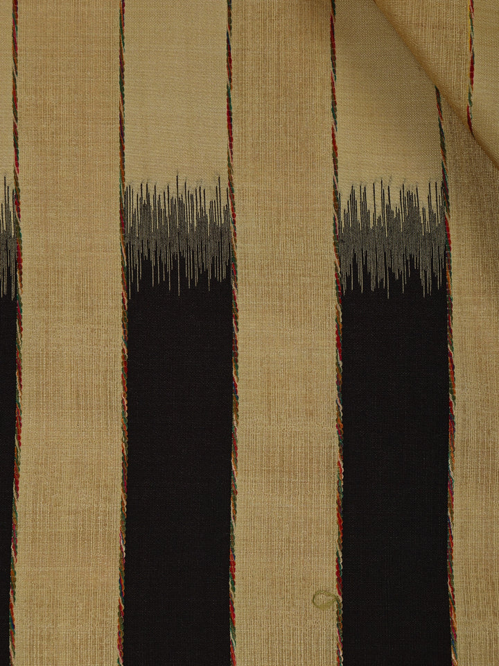 Light Yellow Checkered Semi Tussar Saree - Diadem