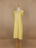 Light Yellow Floral Designed Cotton Kurti
