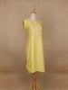 Light Yellow Floral Designed Cotton Kurti