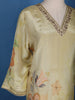 Light Yellow Floral Designed Tissue Silk Salwar Suit - Diadem