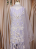 Lilac Floral Embroidered Design Net Palazzo Suit With Dupatta