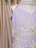 Lilac Floral Embroidered Design Net Palazzo Suit With Dupatta