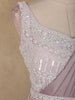 Lilac Heavy Sequins Embellished Design Satin Ready To Wear Saree