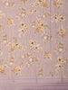 Lilac Purple Floral Printed Kota Cotton Saree with Woven Border