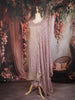 Lilac Sequins Embroidered Tissue Silk Suit with Dupatta