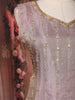 Lilac Sequins Embroidered Tissue Silk Suit with Dupatta