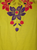 Lime Chartreuse Green Floral Thread Embroidered Design Cotton Salwar