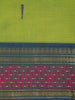 Lime Green Butta Woven Design Cotton Saree with Contrast Zari Border