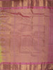 Lime Green Butta Zari Woven Design Pure Kanchipuram Silk Saree with Contrast Temple Zari Border