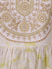Lime Green Floral Embroidered Design Cotton Anarkali Salwar Suit
