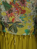 Lime Green Floral Printed Design Chiffon Palazzo Suit with Long Over Coat