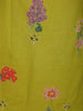 Lime Green Floral Printed Design Cotton Straight Cut Salwar Suit with Dupatta