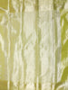 Lime Green Floral Vine Zari Woven Design Pure Kanchipuram Silk Saree with Zari Border