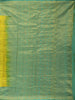 Lime Green Floral Woven Design Kanchipuram Silk Saree with Contrast Border