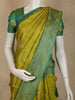 Lime Green Floral Woven Design Kanchipuram Silk Saree with Contrast Border