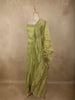 Lime Green Floral Zardozi and Beads Embroidered Design Tissue Palazzo Suit