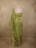 Lime Green Floral Zardozi and Beads Embroidered Design Tissue Palazzo Suit