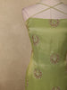 Lime Green Floral Zardozi and Beads Embroidered Design Tissue Palazzo Suit