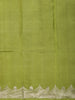 Lime Green Floral Zari Woven Design Semi Silk Festive Saree with Floral Border