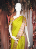 Light Green Pure Kanchipuram Bridal Silk Saree with Geometric Design on the Body with Zari Border